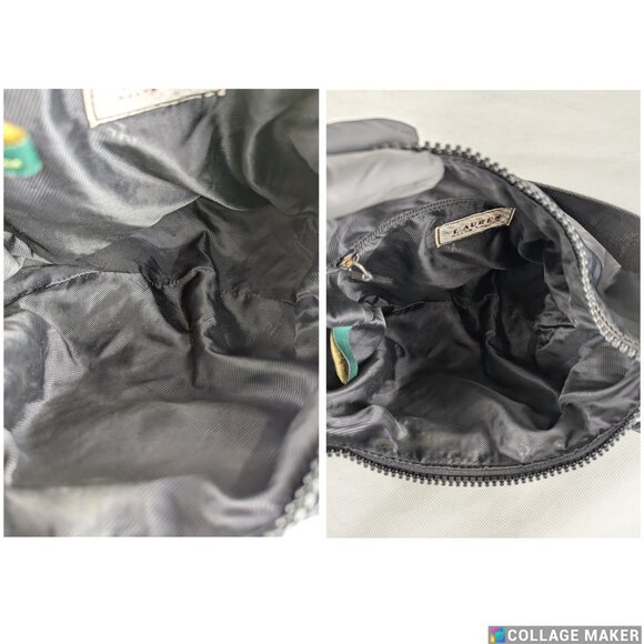 Lauren Ralph Lauren Nylon Handbag Purse Satchel Black Zippered Pockets Bag - Picture 3 of 9